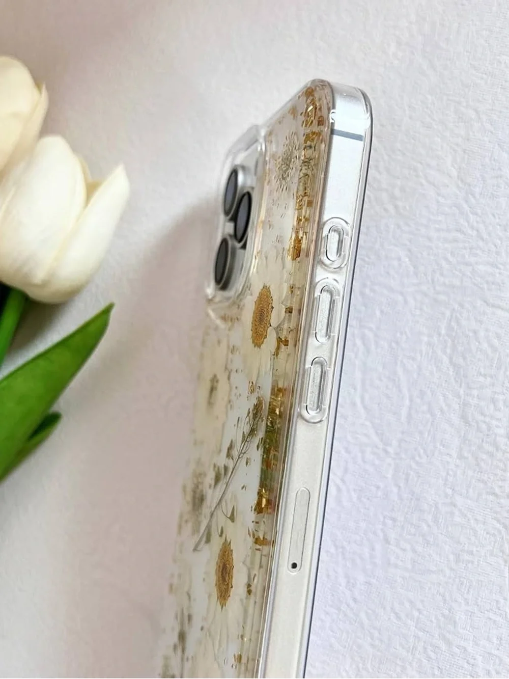 Floral Clear Phone Case iPhone 16 (bonus case)
